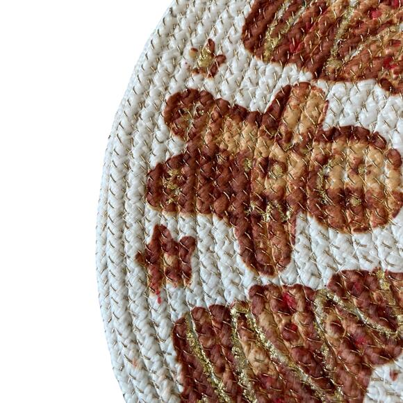 Rachel Zoe Christmas GINGERBREAD Placemat 15in Set of 4 Holiday Home Decor New - Picture 6 of 10